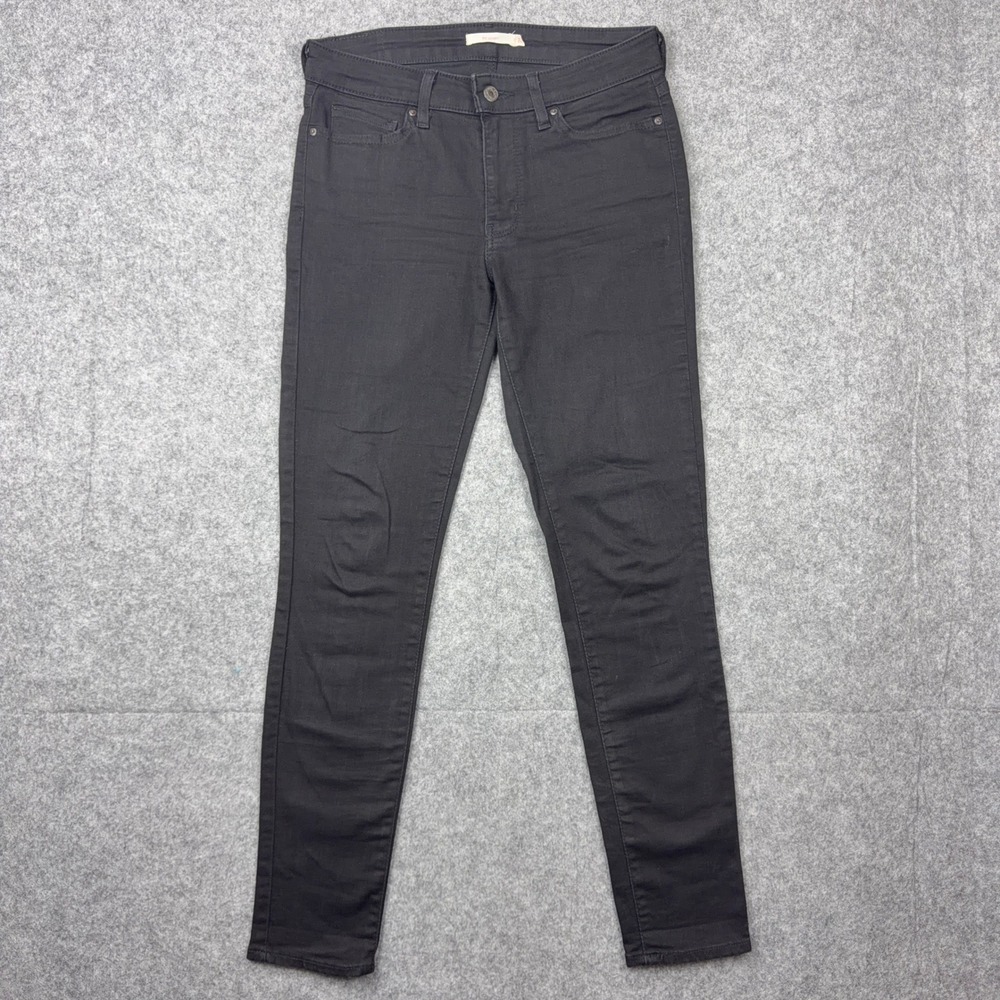 Levi's Jeans Womens 28x30 Black 711 Skinny Stretch Casual Classic Denim Pants‎